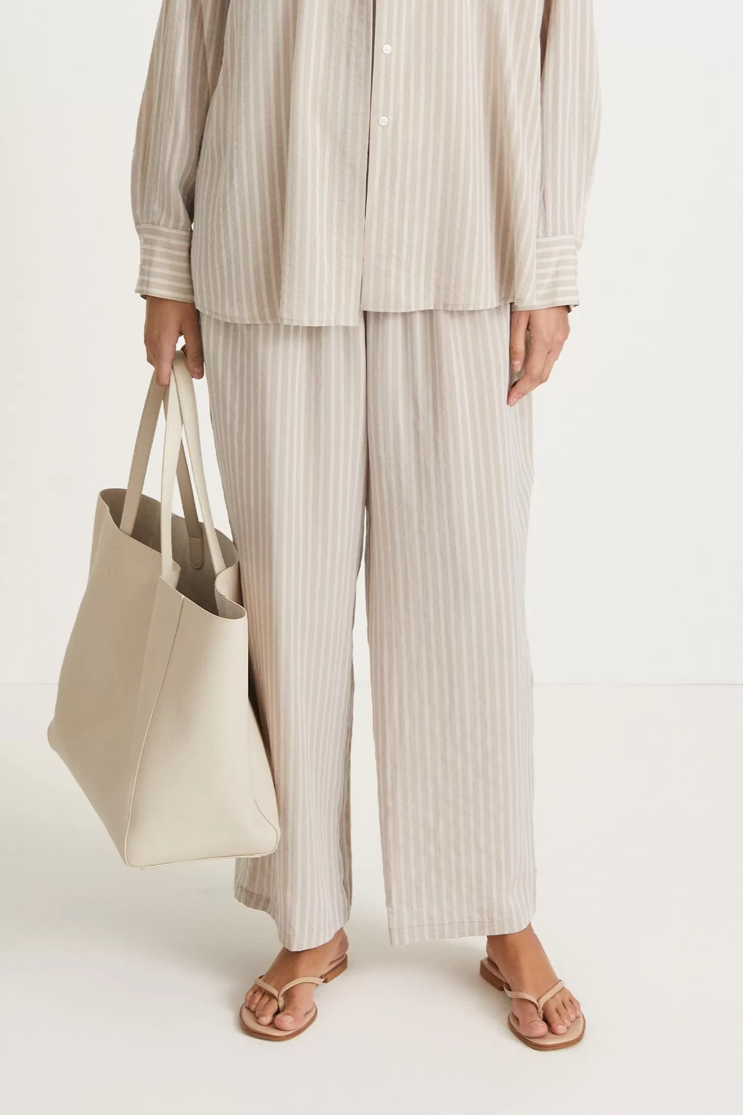 Stylein Maria Trouser - Nougat Stripe